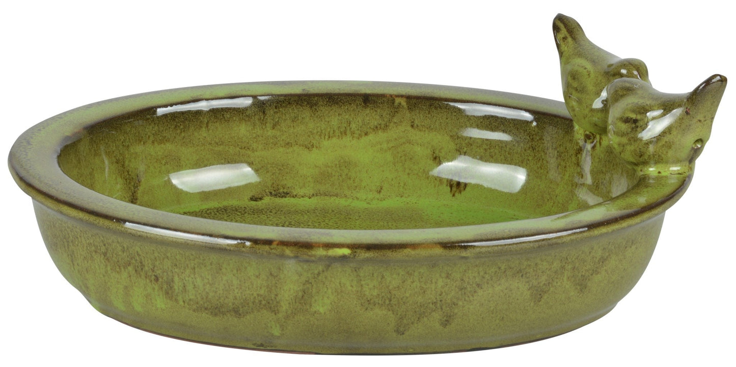Ceramic Oval Bird Bath
