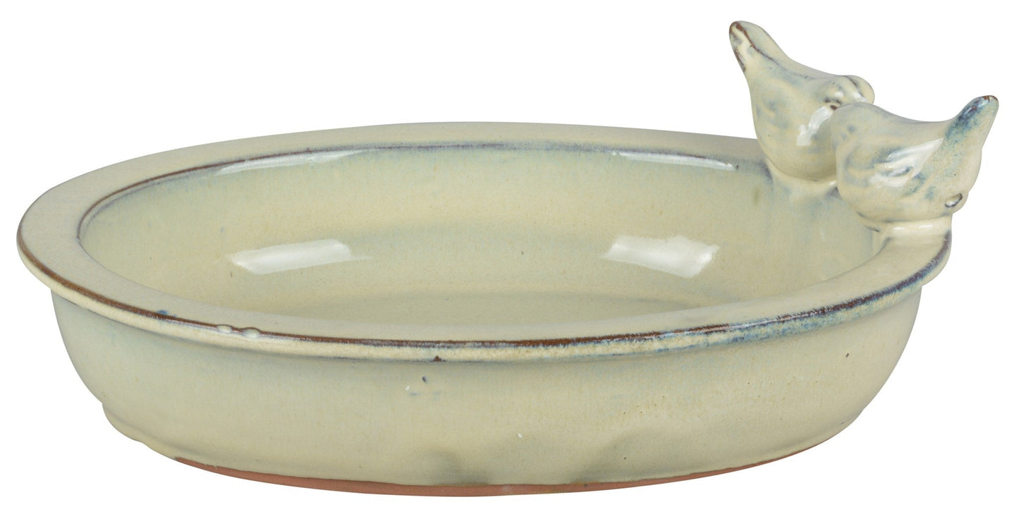 Ceramic Oval Bird Bath
