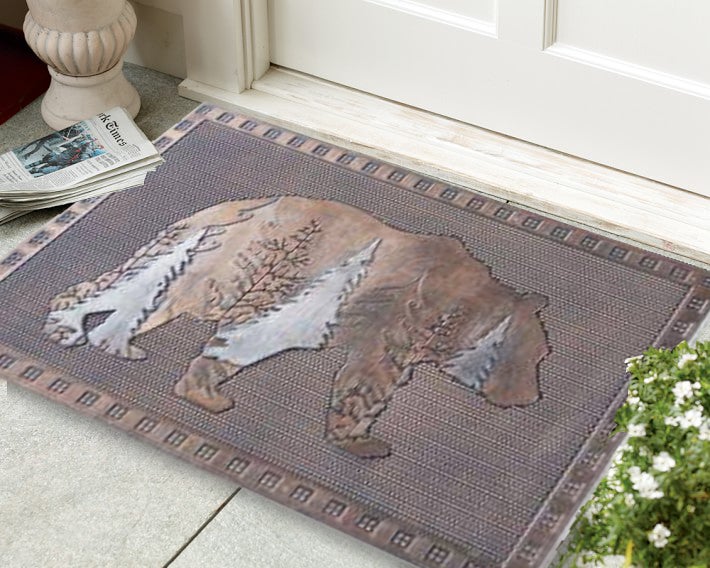 Forest Bear Doormat, 18x30in