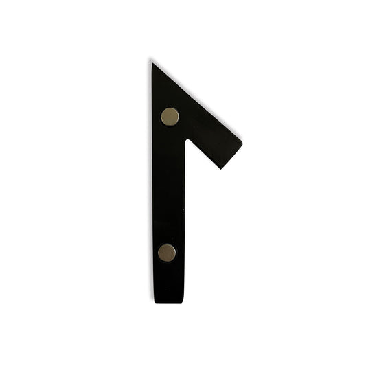 Magnetic Aluminum House Number #1, 4 in, Black