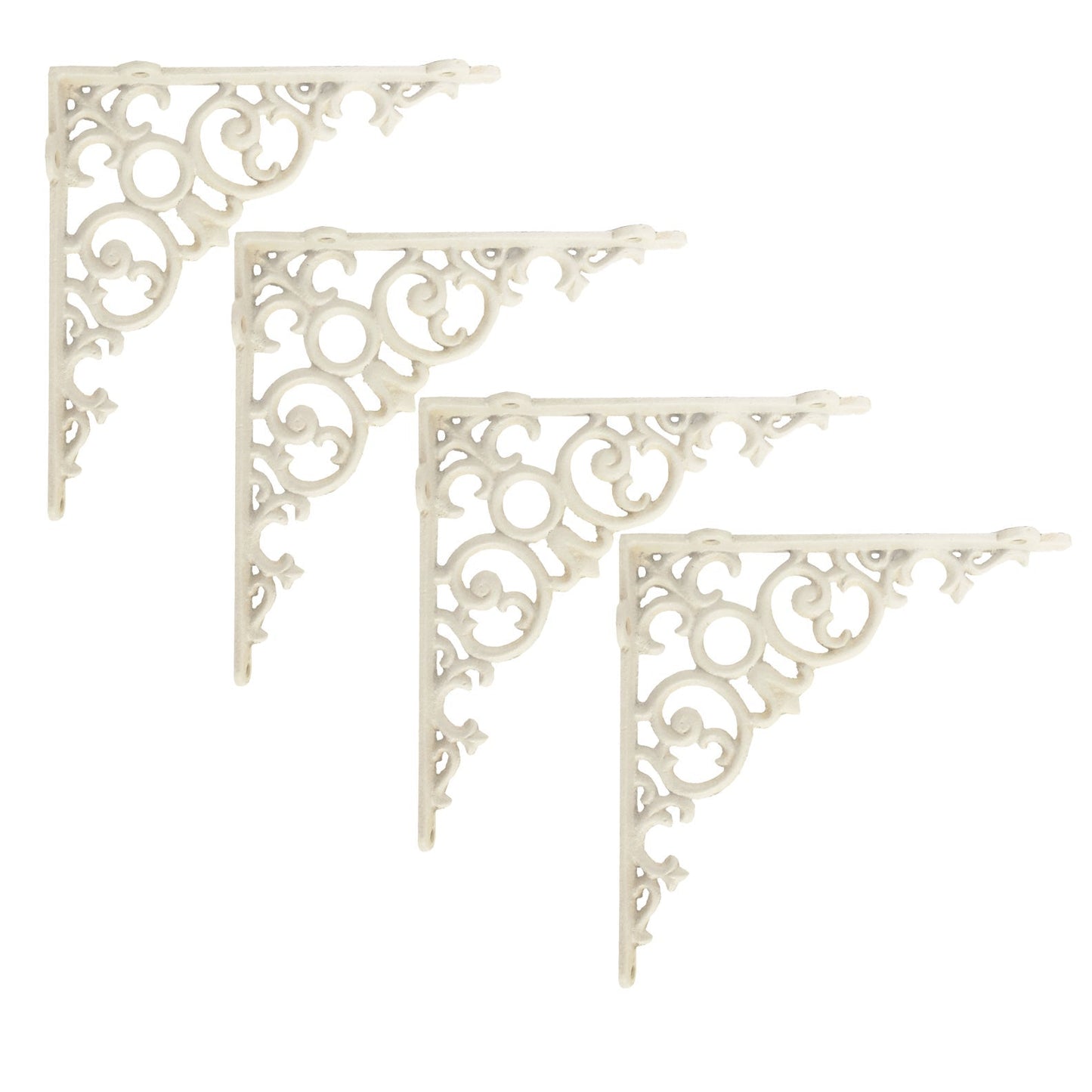 Scroll Shelf Bracket, Medium, White