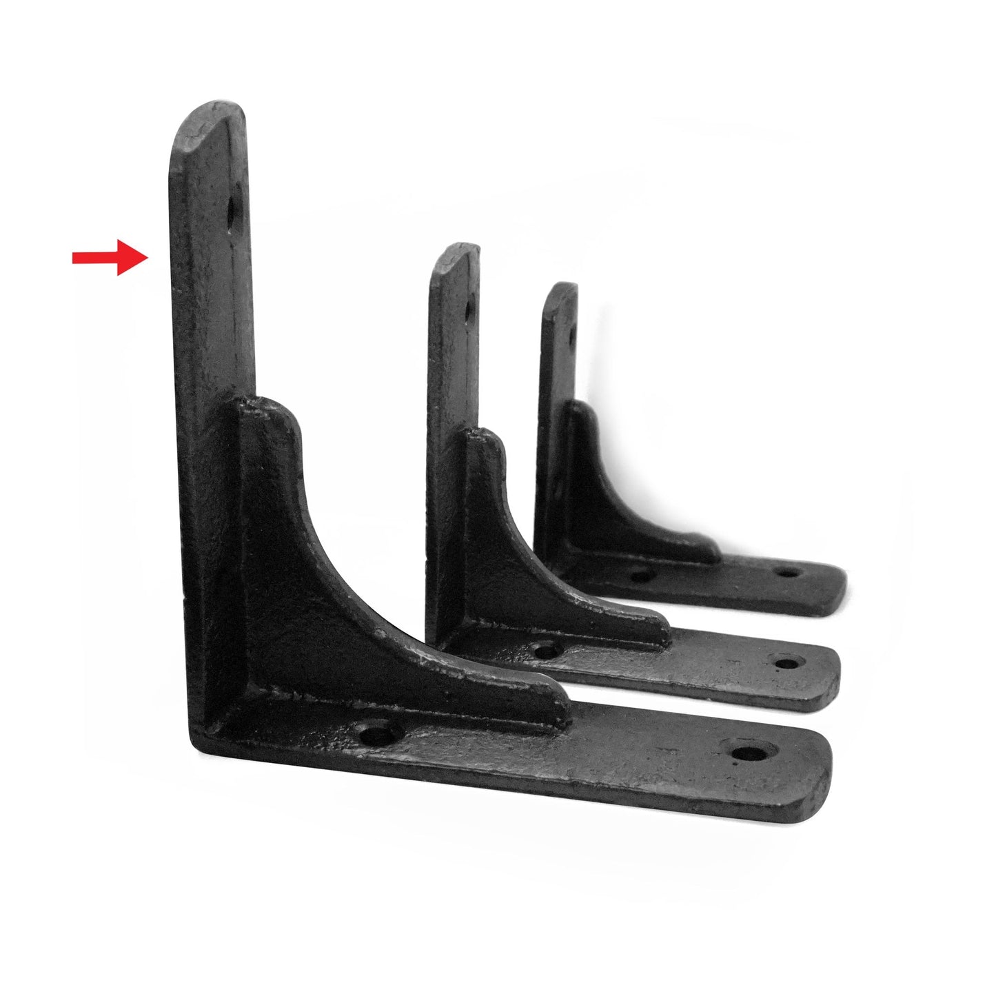 Minimal Corner Bracket, Antique Black, Large