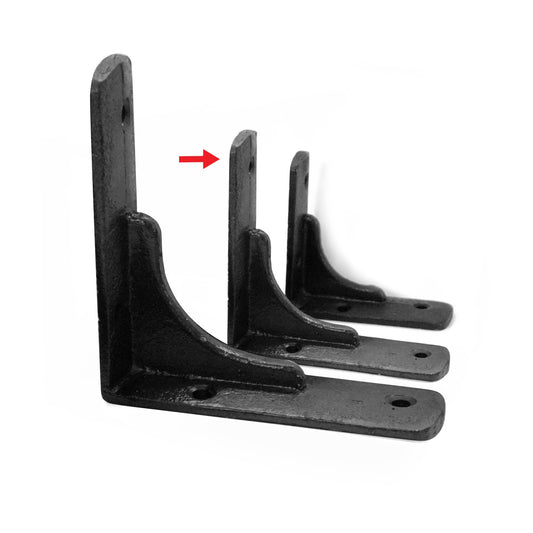 Minimal Corner Bracket, Antique Black, Medium