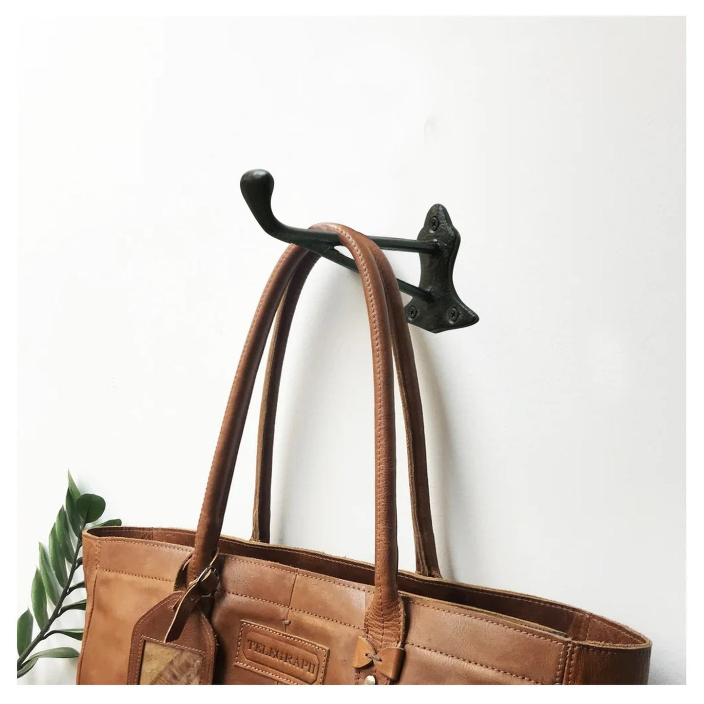 Cast Iron Hanging Hook, Antique Black