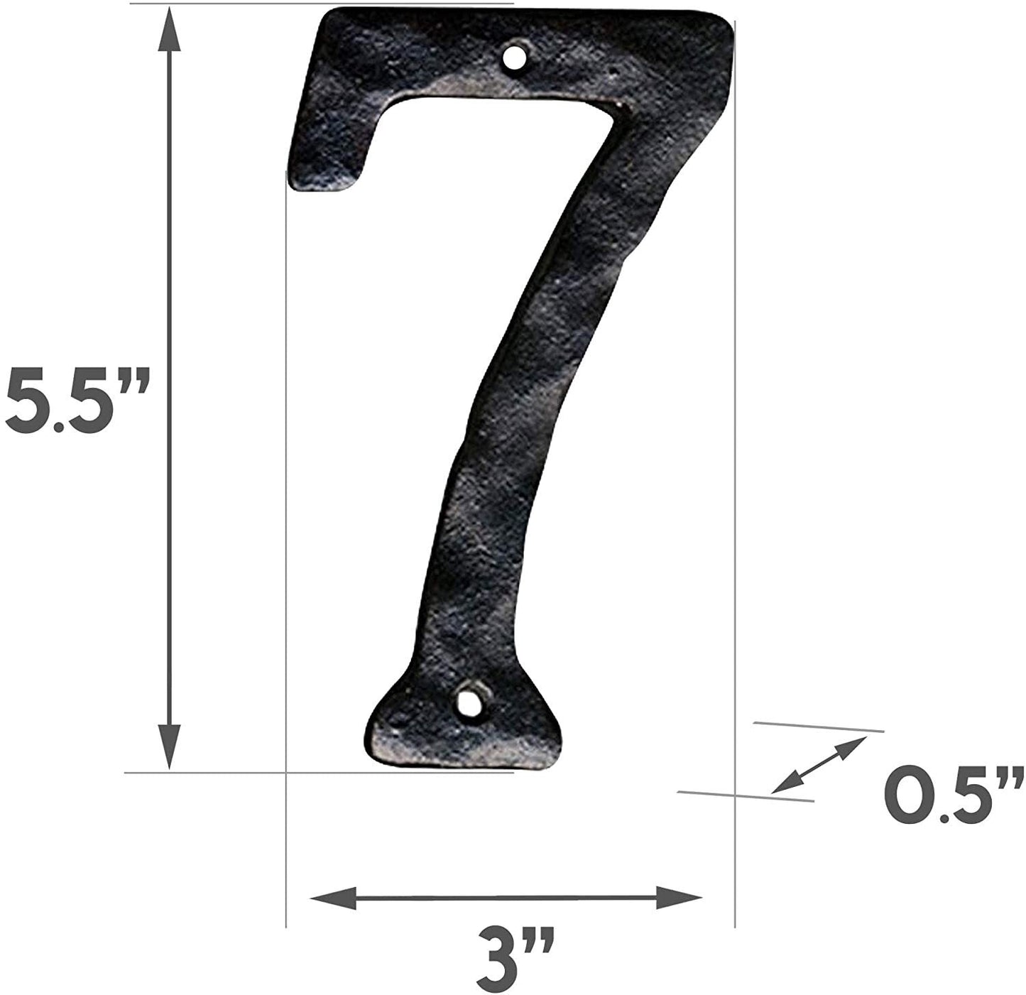 Cast iron number 7, 5.5 in (JS-RUSTICNUMBER-7)