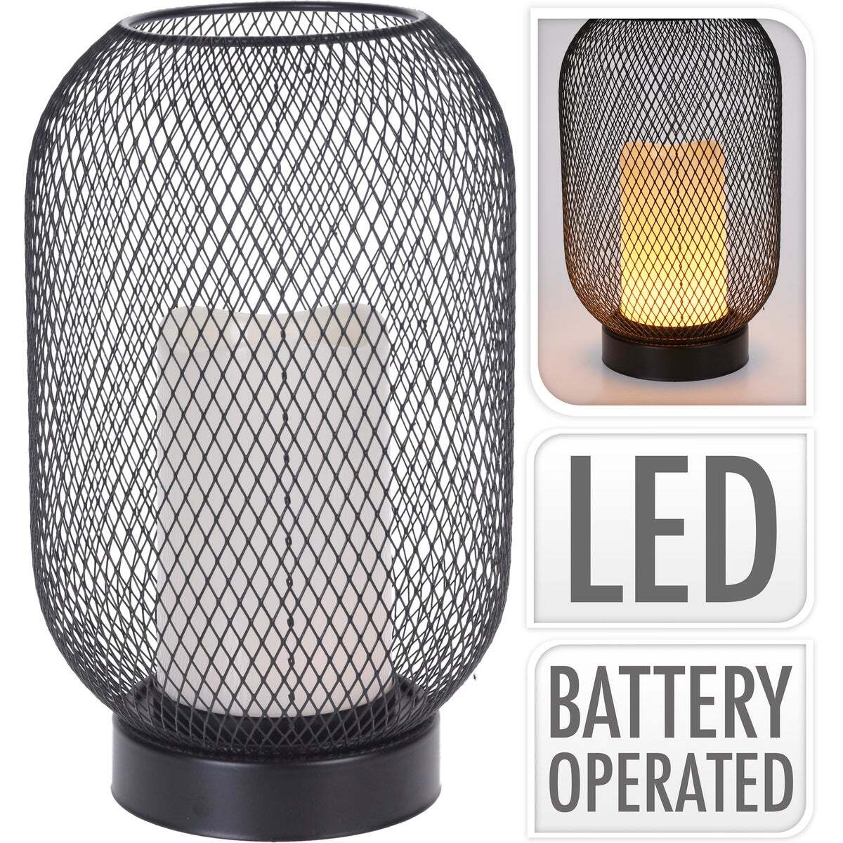 LED Wire Lantern, D15X25Cm