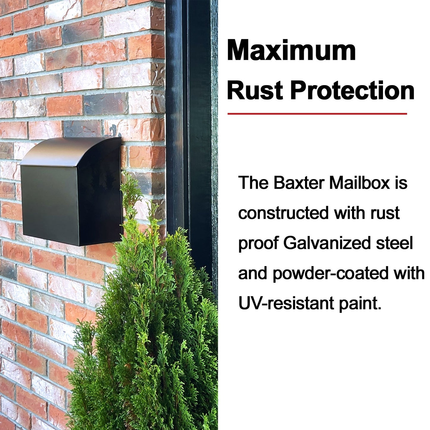 Baxter Mailbox Black