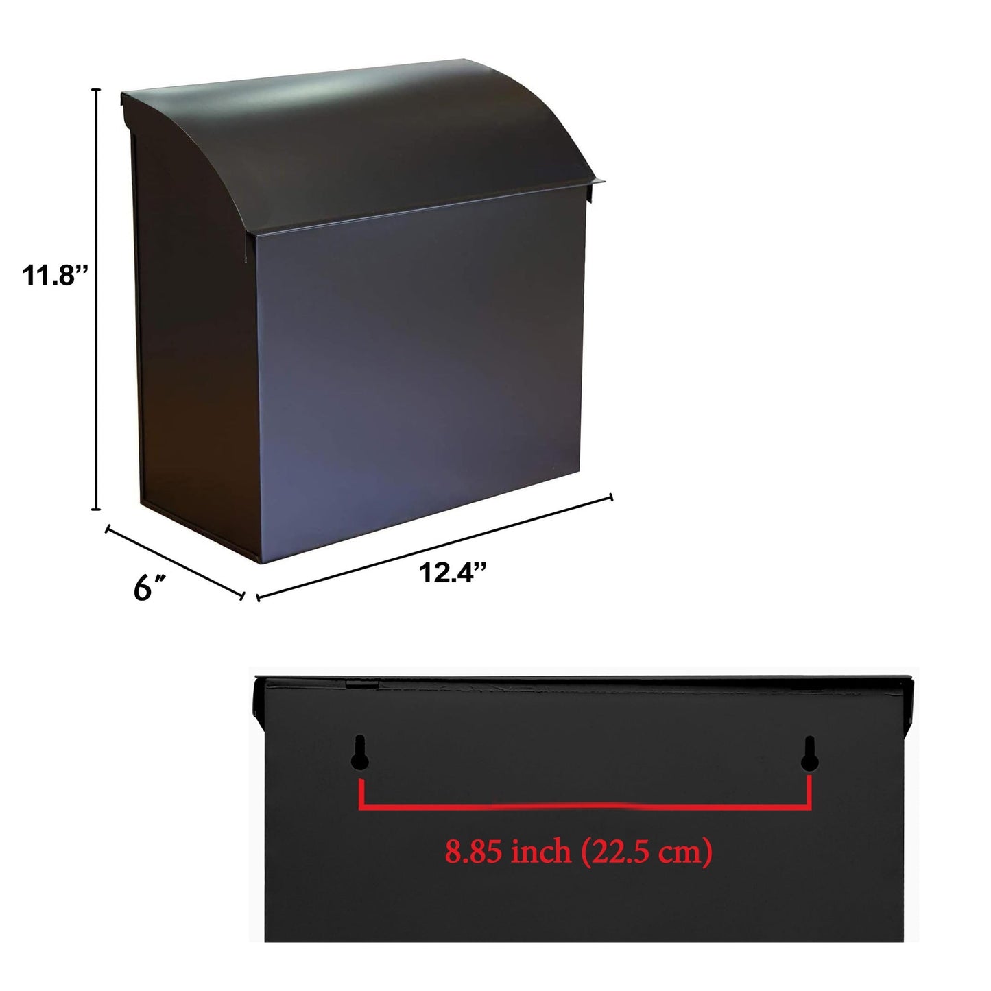 Baxter Mailbox Black