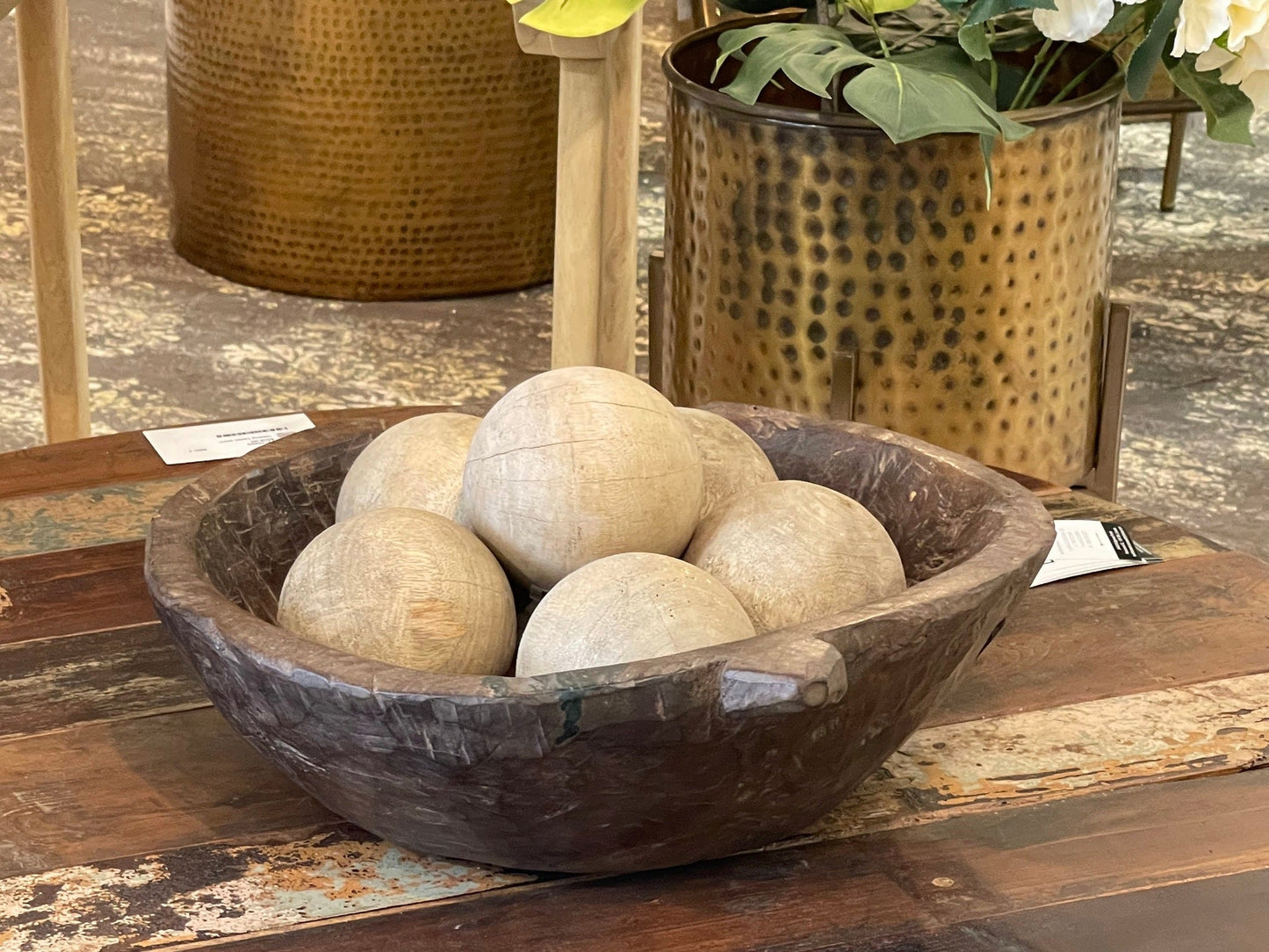 Art. Vintage Wooden Bowl **Assorted