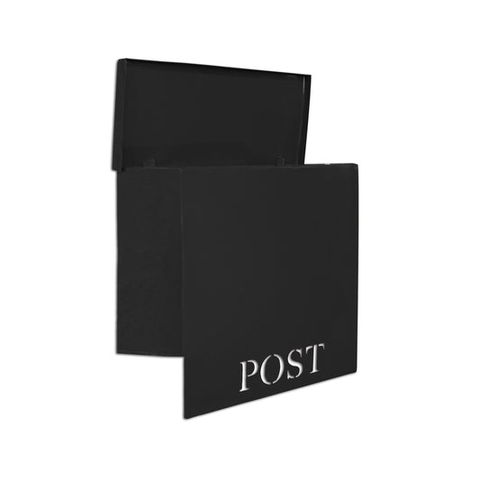 Stanley Iron Mailbox, Black, W/Cut, Last Chance