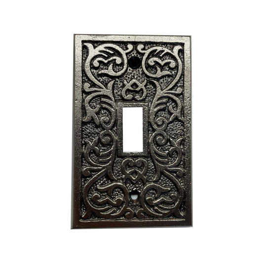 Philip Single Switch Plate, Antique Metal, Last Chance