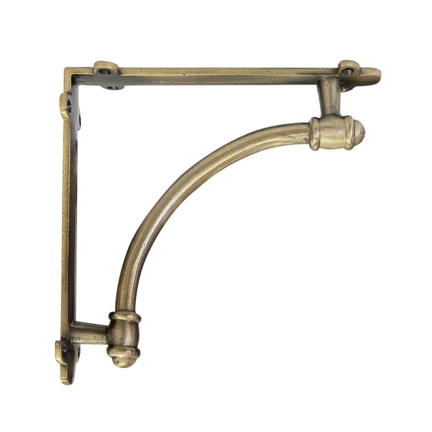 Slim Halfround Bracket, 9.6 inch, Antique Gold