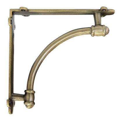 Slim Halfround Bracket, 9.6 inch, Antique Gold