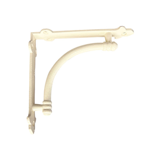 Slim Halfround Bracket, 7 inch, Antique White