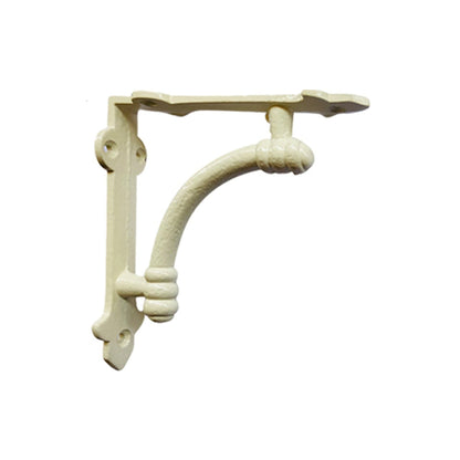 Slim Halfround Bracket, 5 inch, Antique White