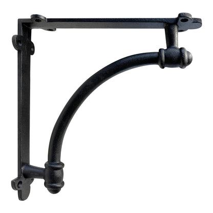 Slim Halfround Bracket, 9.6 inch, Matte Black