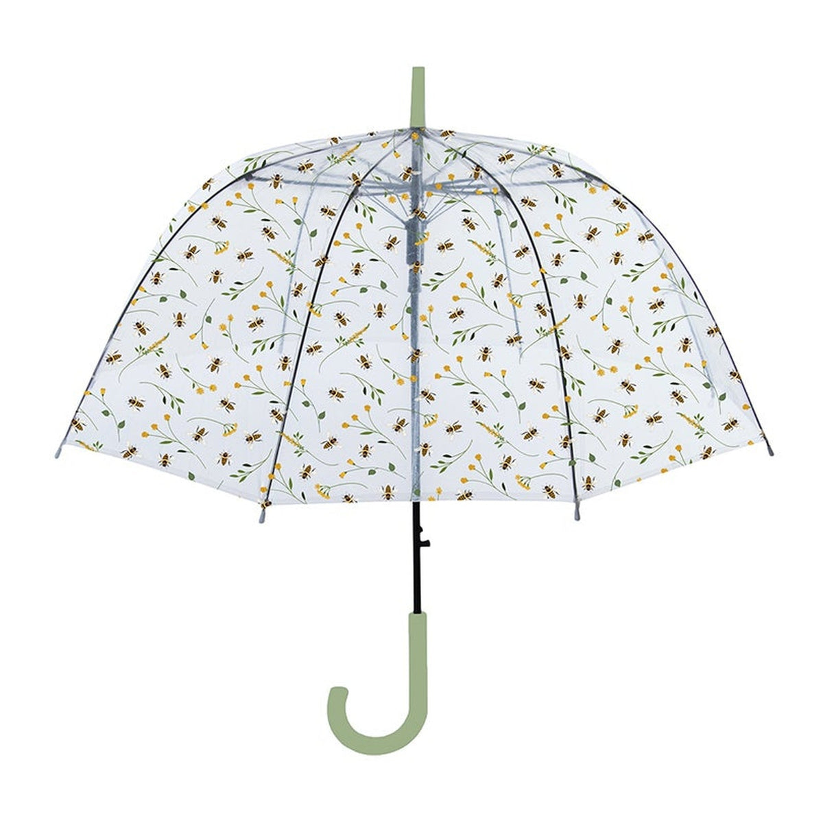 Transparent Umbrella With Bee Print