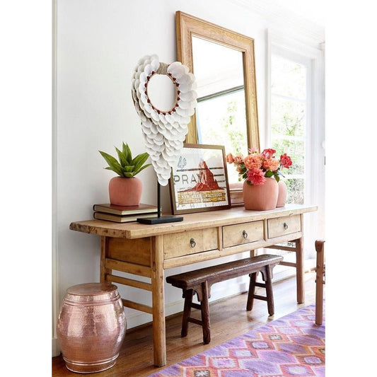 Mao 3 Drawer Console, Elmwood