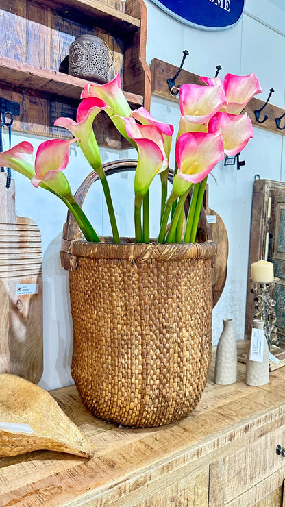 Vintage Round Willow Basket