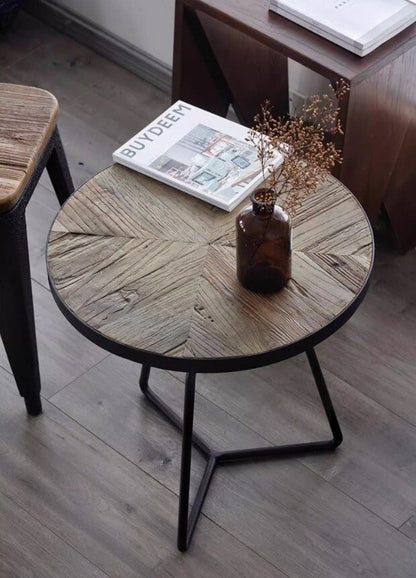 Recycled Old Elm Side Table