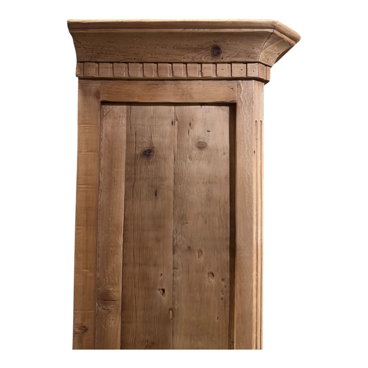 Recycled Old Pine Glass Cabinet, Natural