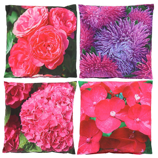 Outdoor Cushion With Pink Flower L