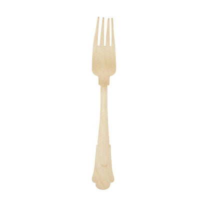 Wooden Disposable Fork Set of 8