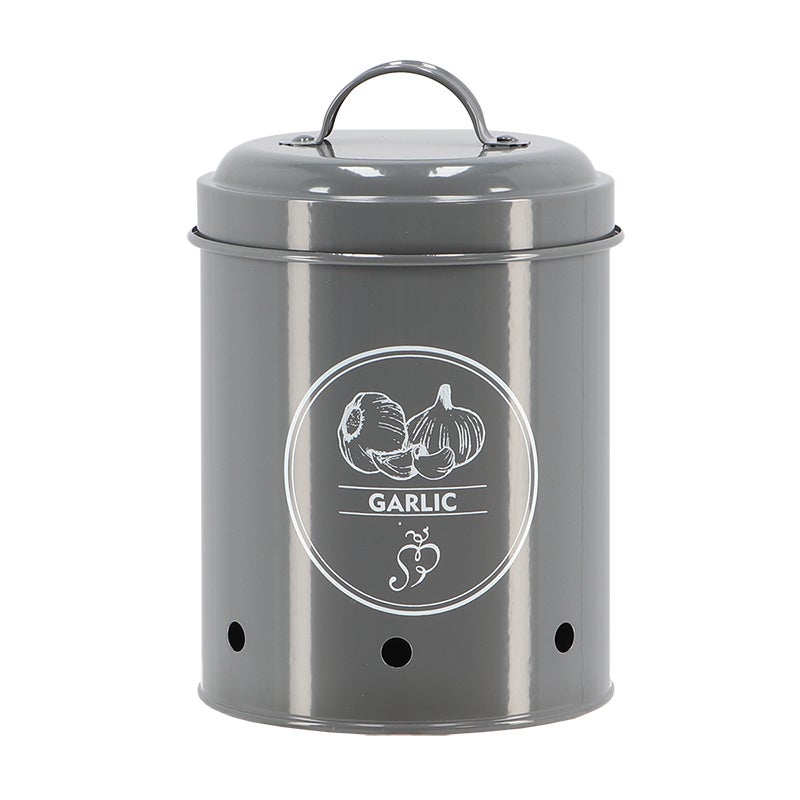 Storage Tin Garlic Anthracite