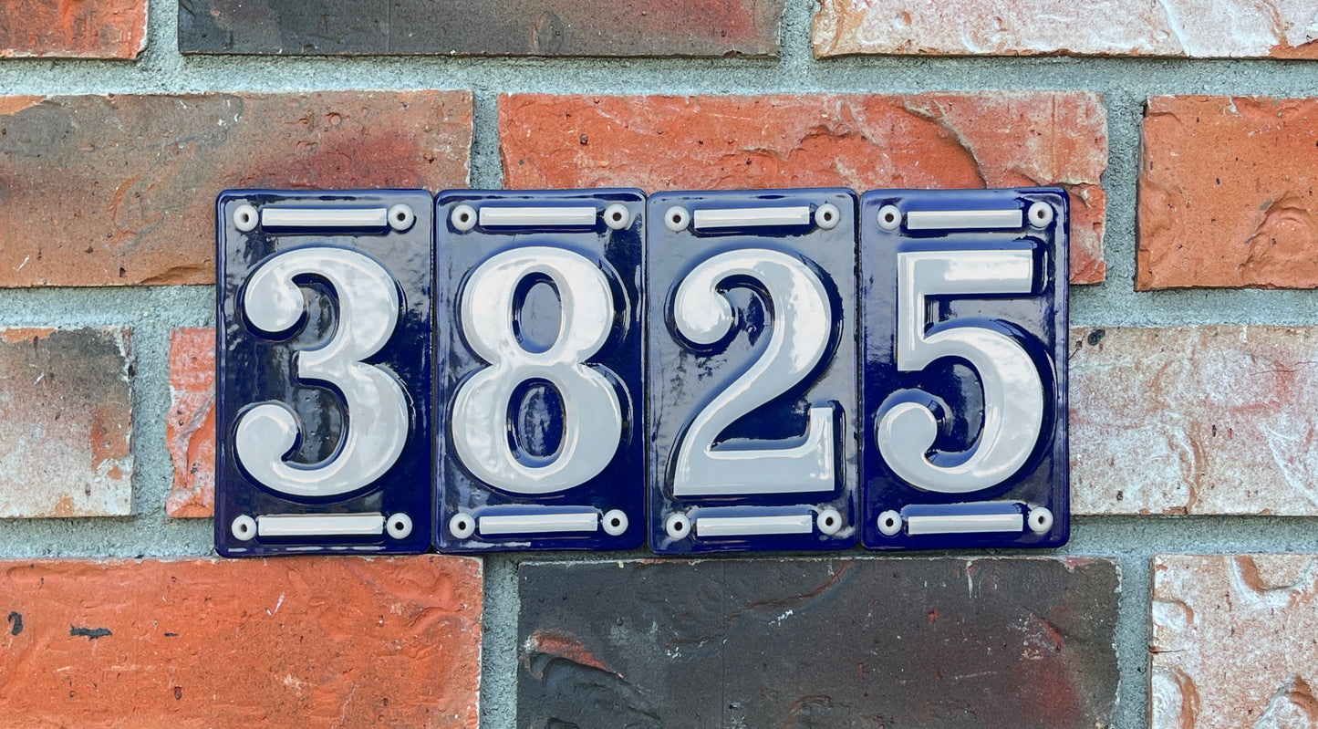 Enamel House Number 0