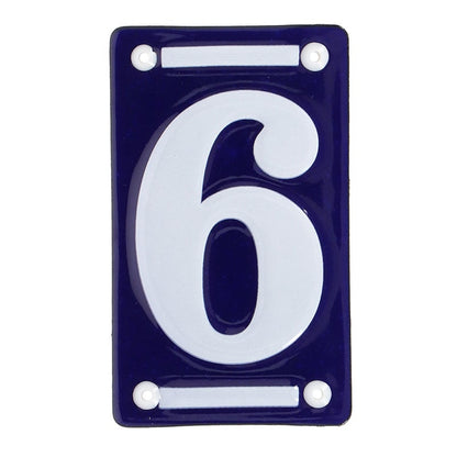 Enamel House Number 6