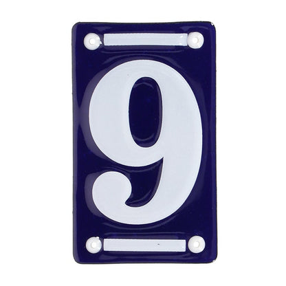 Enamel House Number 9