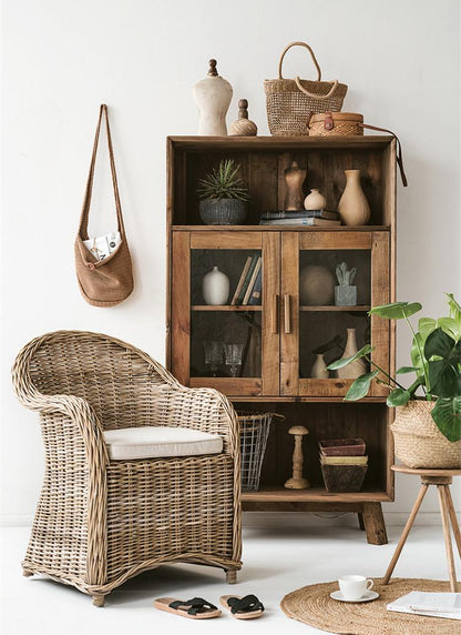 Rattan Arm Chair With Cushion