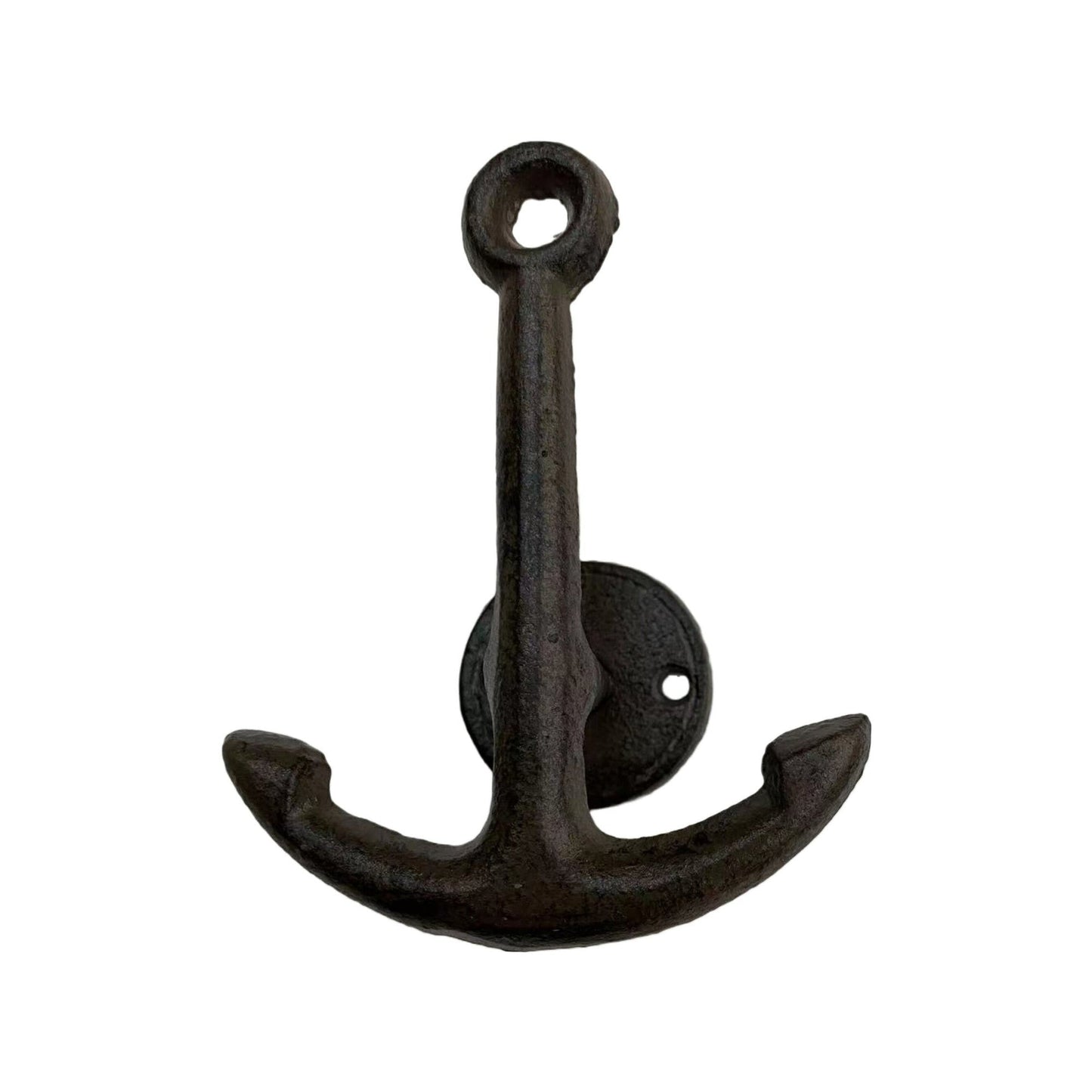 Distressed Anchor Hook, Antique Brown