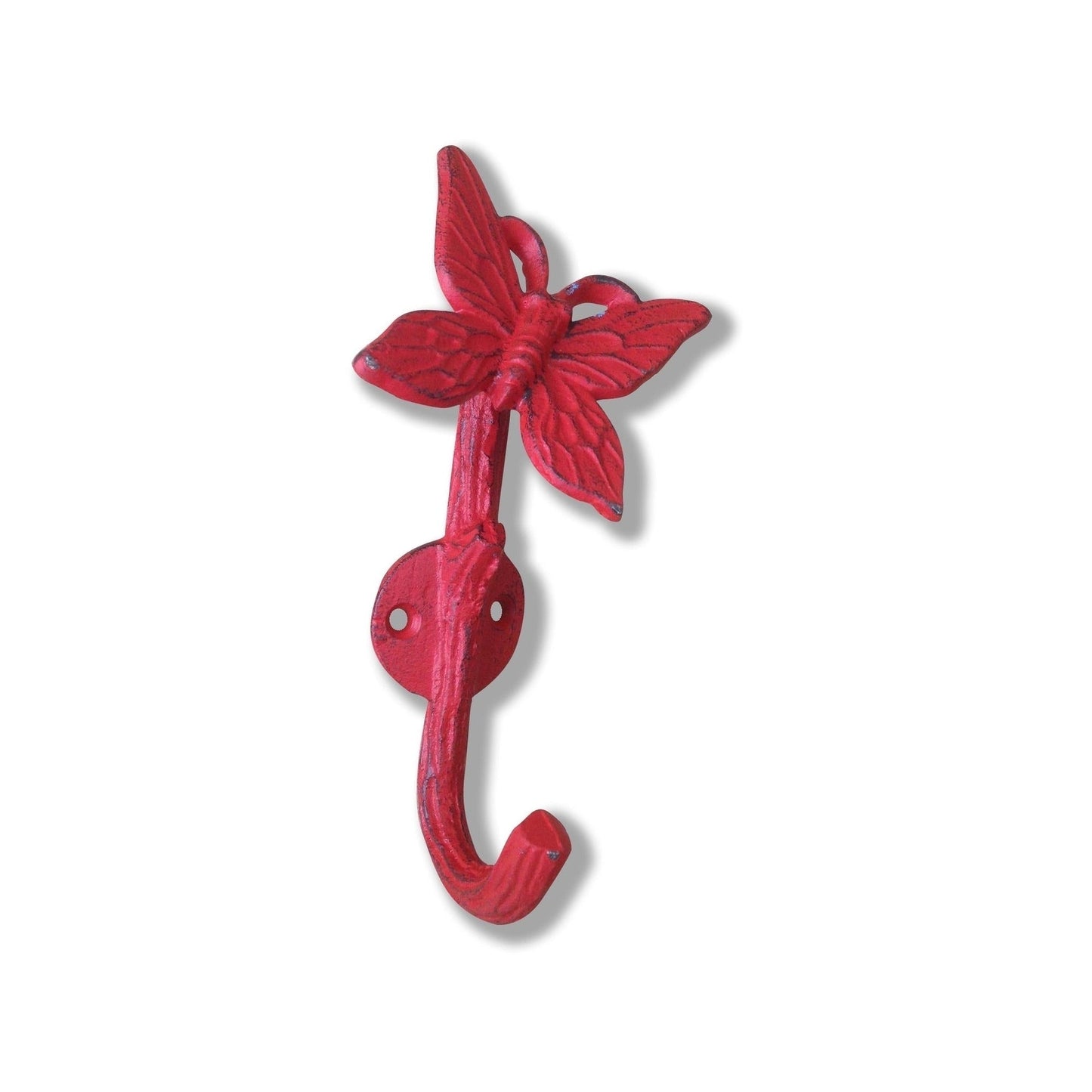 Butterfly Hook, Cast Iron, Red