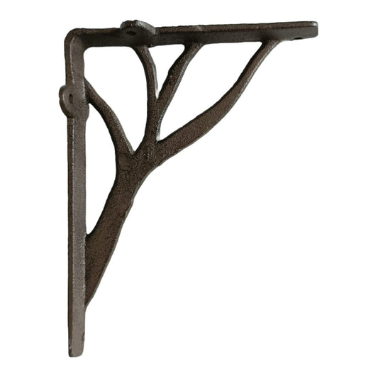 Willow Cast Iron Bracket, 6x7.8 inch, Brown