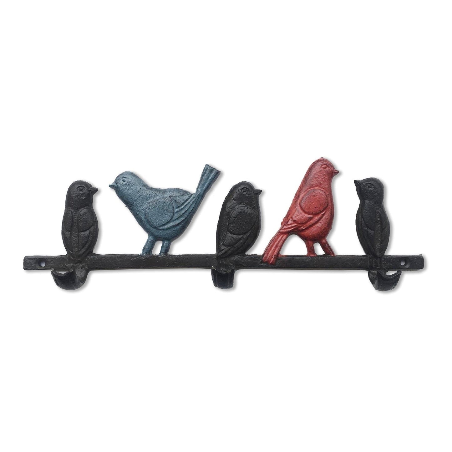 Row of Birds Hook Rack, Cast Iron