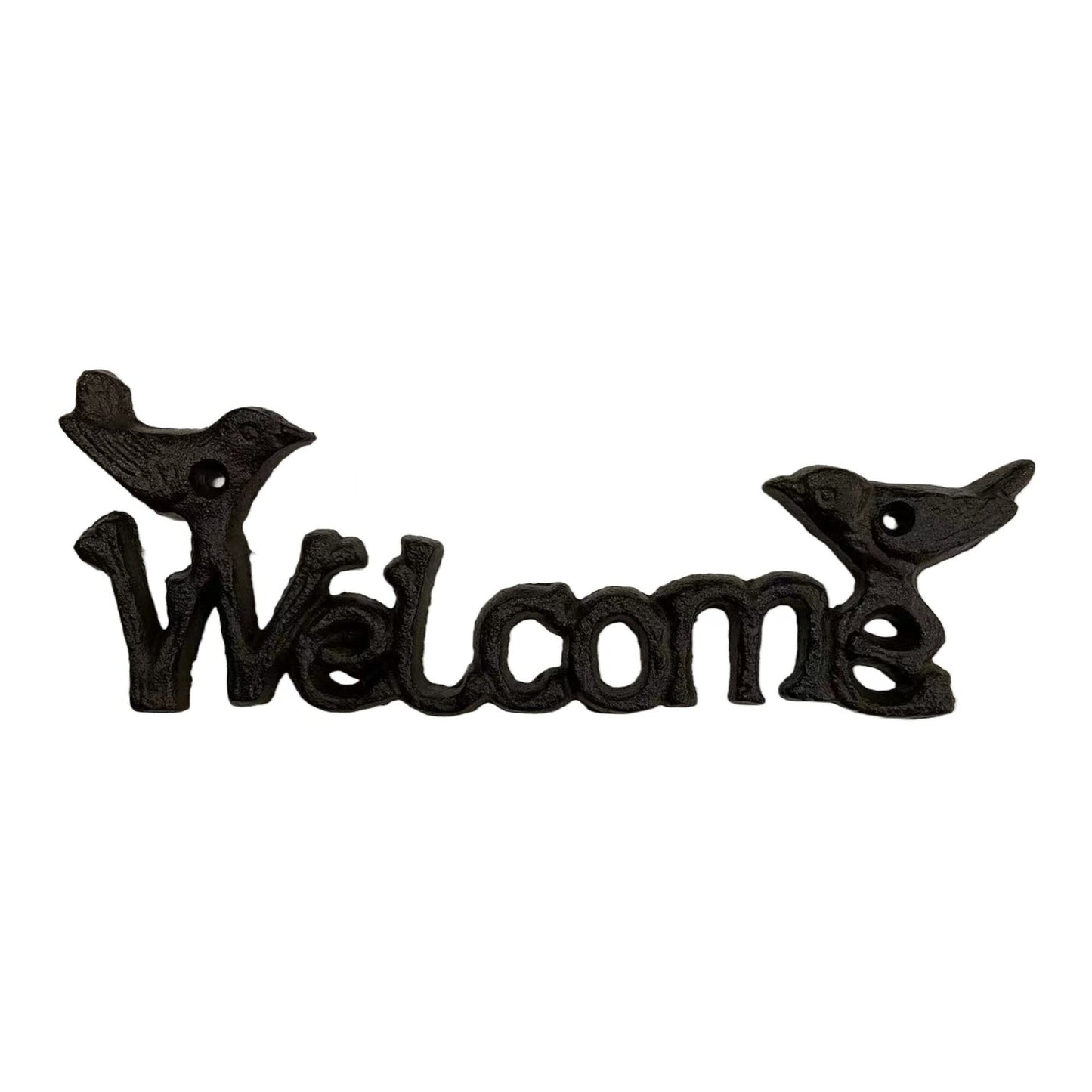 ~Welcome~ Two Birds Welcome Plaque, Cast Iron