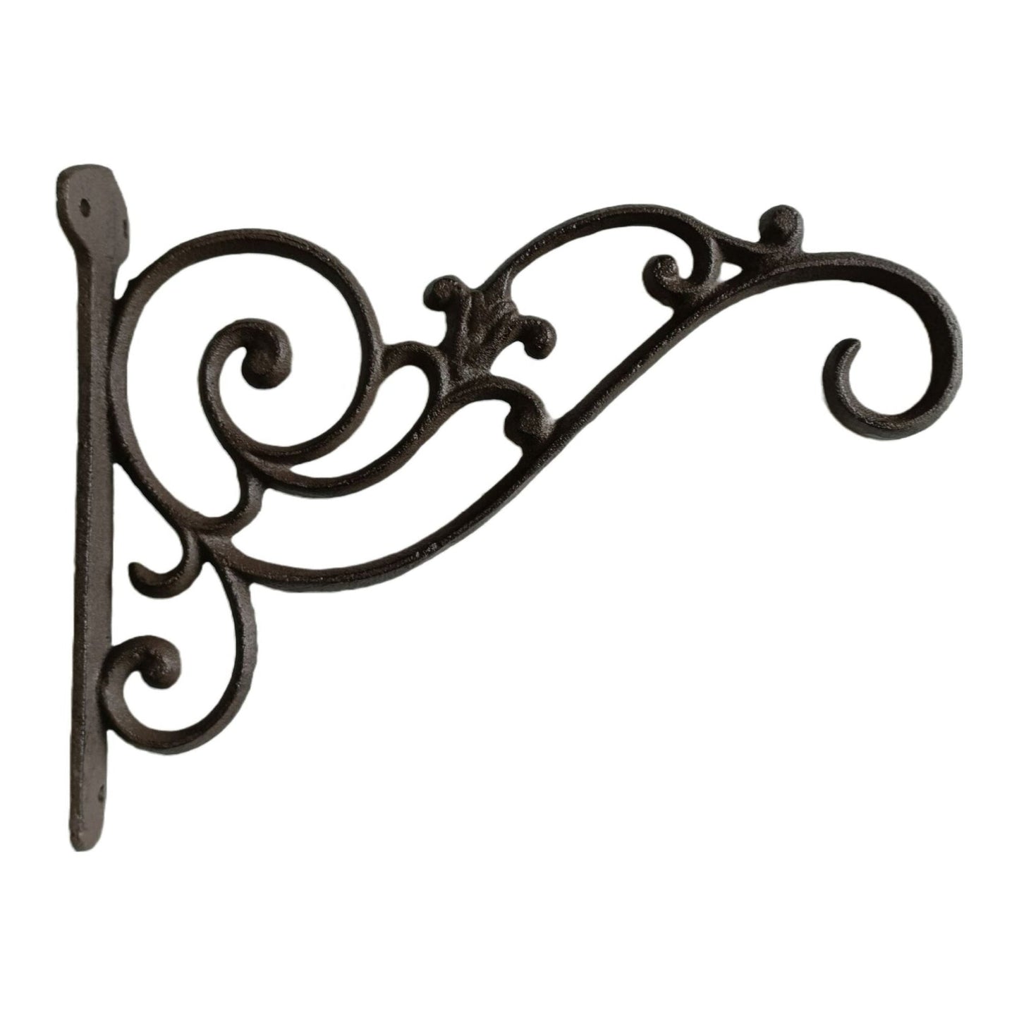 Decorative Cast Iron Wall Hanger, 10.5 inch, Brown