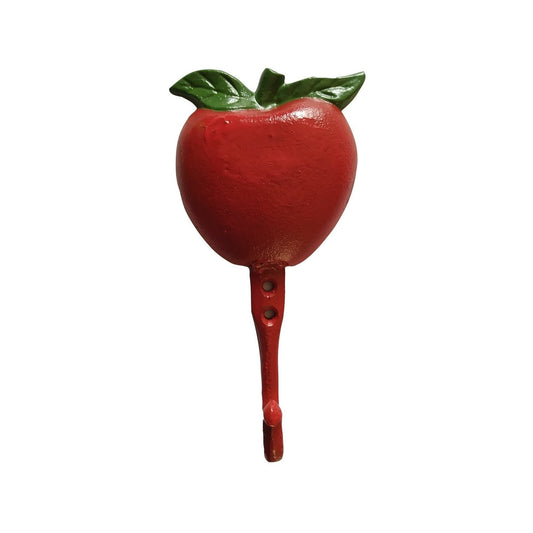 Apple Hook, Cast Iron, Red