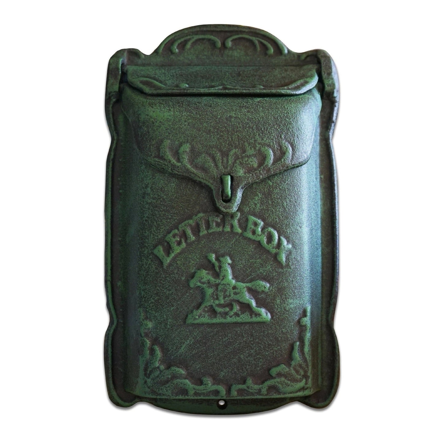 Cara Mailbox Green Cast Iron