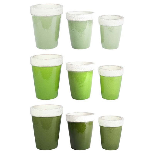 50 Shades of Green Flower Pot Set of 3