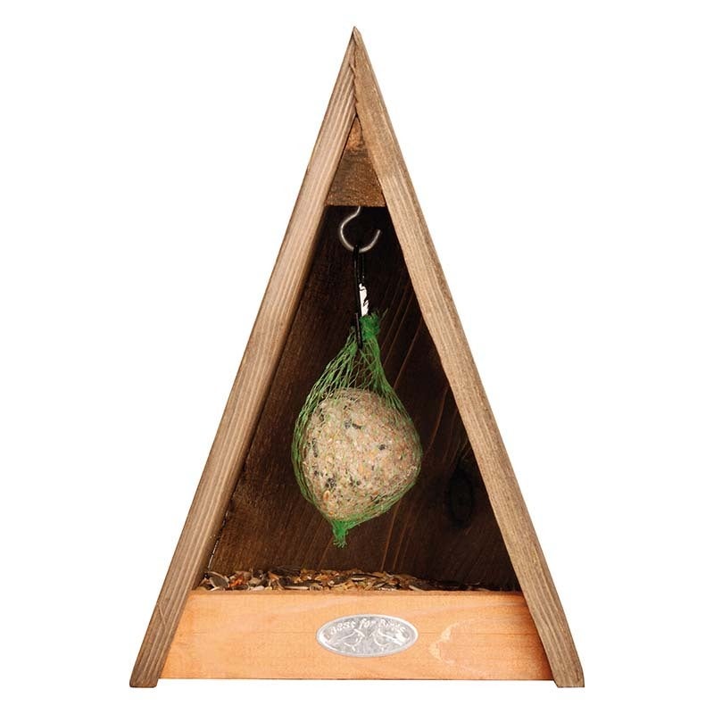 Triangle Birdfeeder. Pinewood.