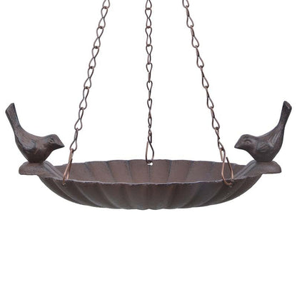 Hanging Birdbath With 2 Birds