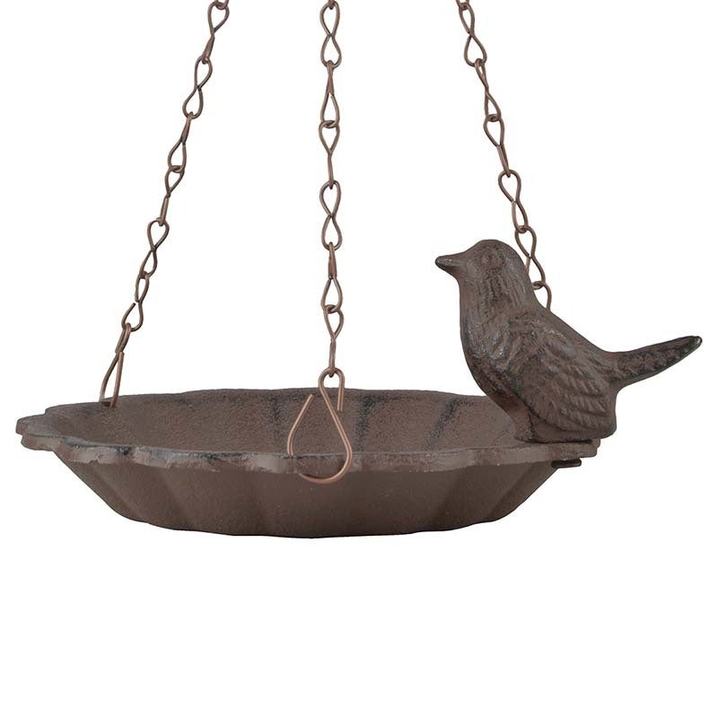 Hanging Birdbath With 1 Bird