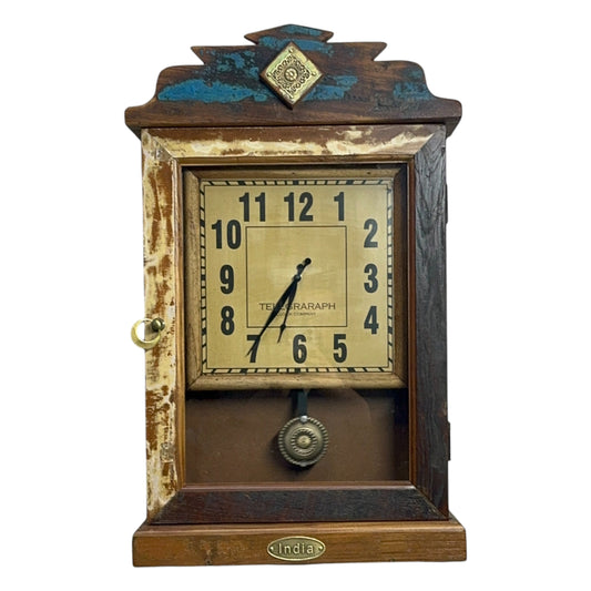 Telegraph Wall Mounted Wooden Clock