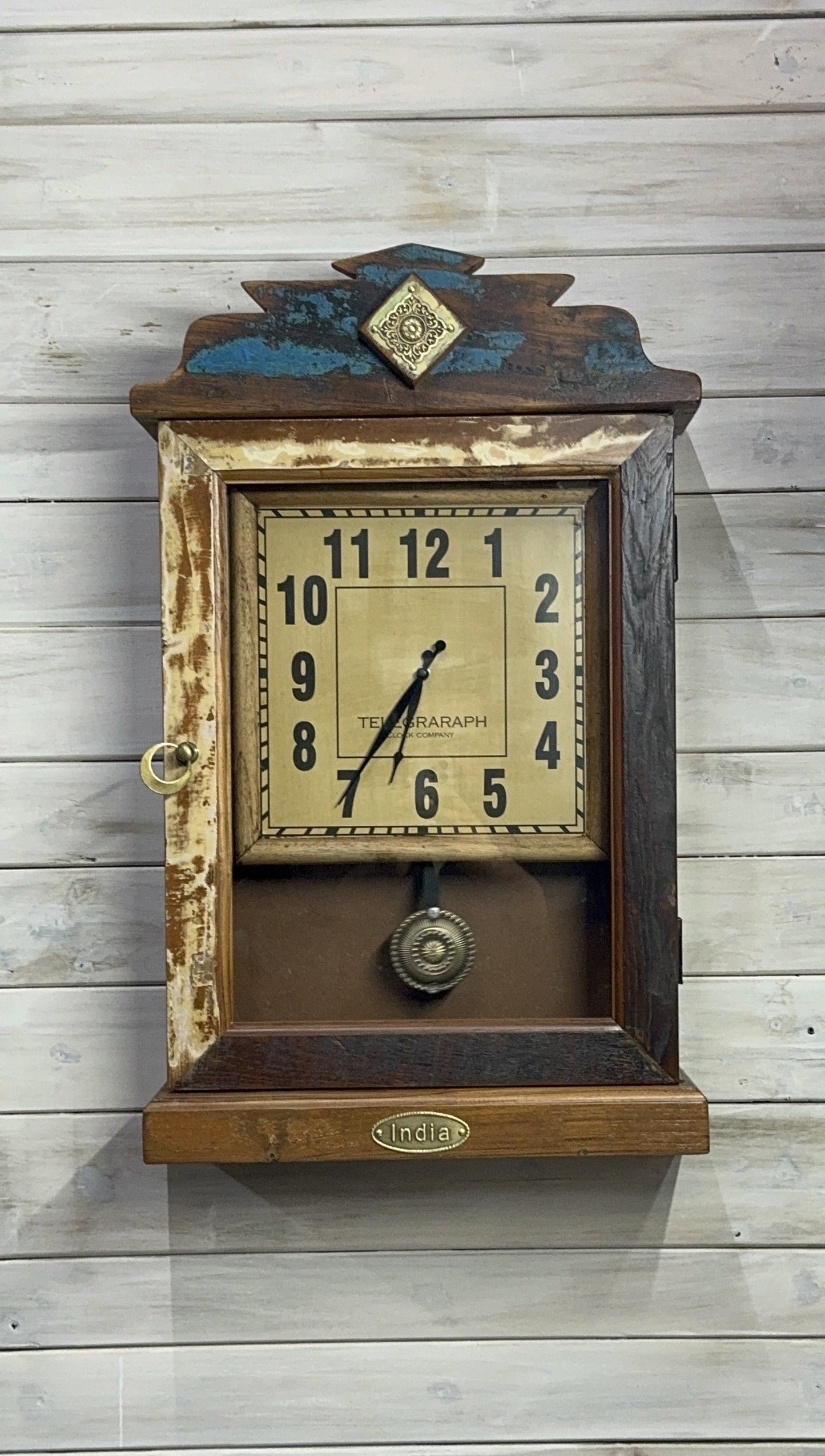 Telegraph Wall Mounted Wooden Clock