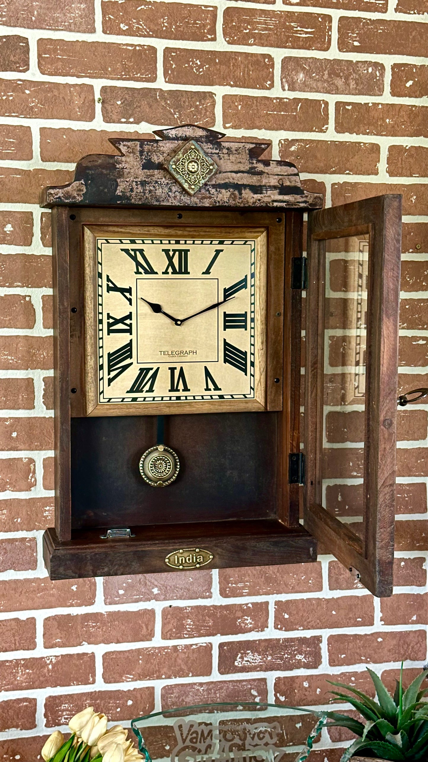 Telegraph Pendulum Mantle Clock