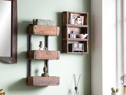 Wooden Brick Mould, Wall Shelf Rack, 3 Tier