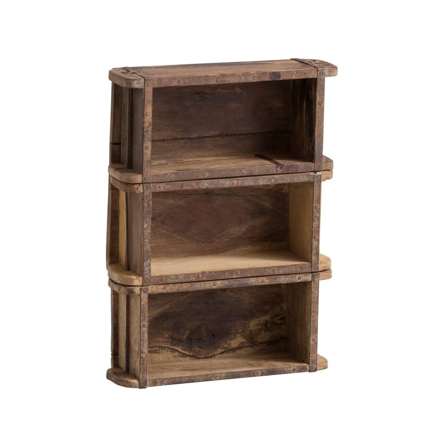 Wooden Brick Mould, Wall Shelf Rack, 3 Tier