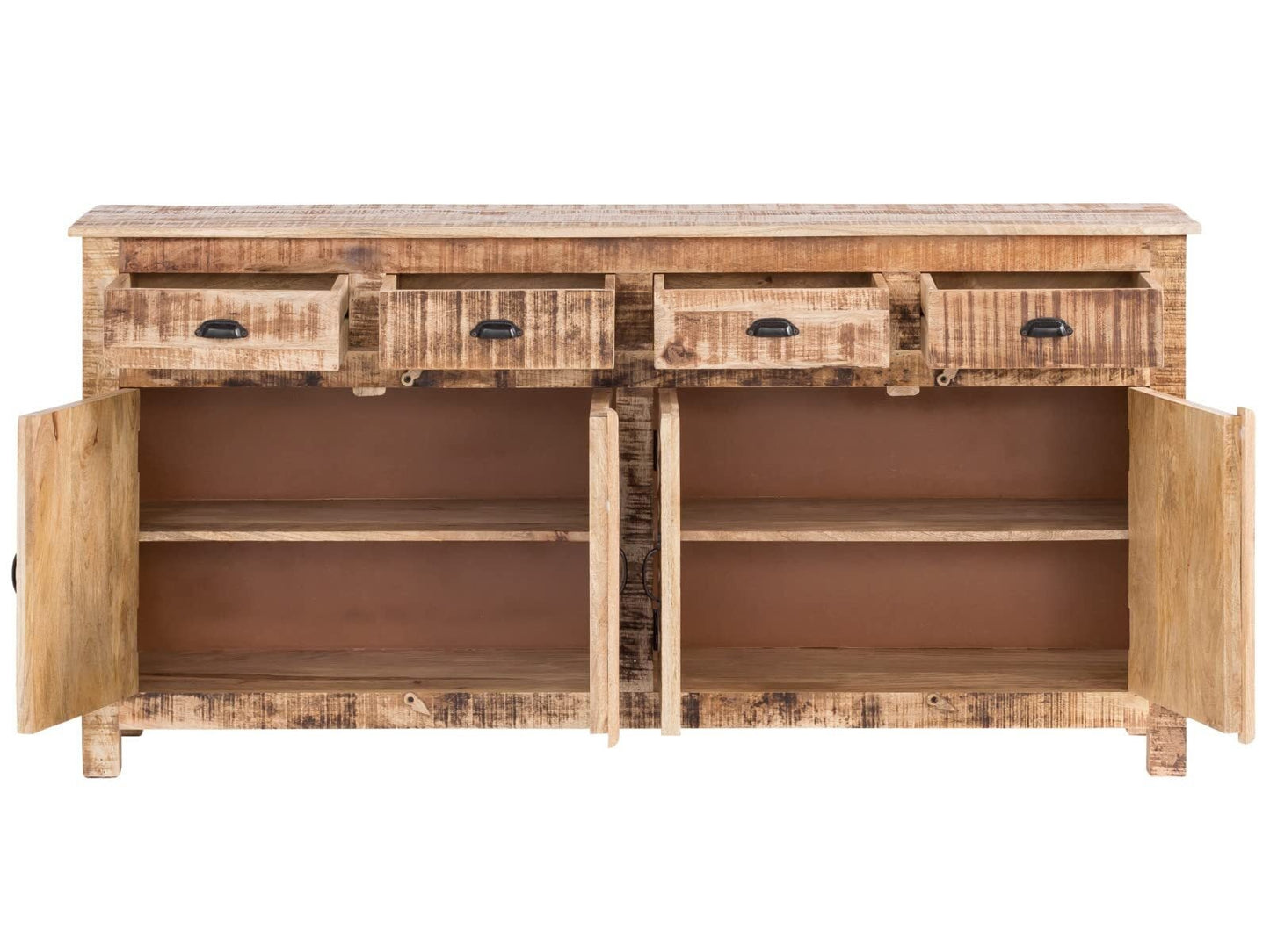 Mango Wood Sideboard 4 Dwrs 4Doors